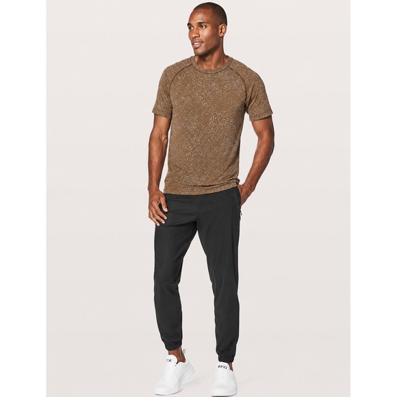 lululemon athletica Other - Lululemon Metal Vent Tech Short Sleeve Shirt Medium Brown Splatter Pattern 292